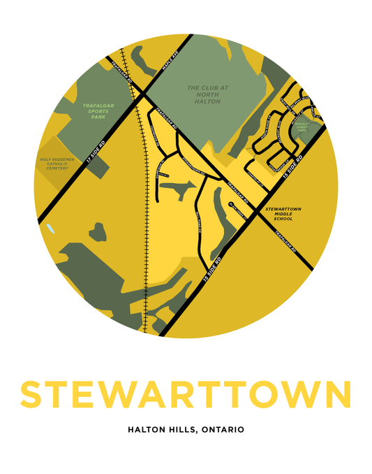 Stewarttown Map Print