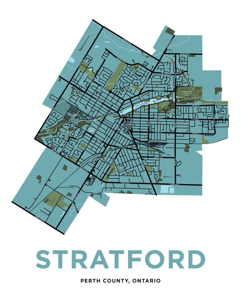 Stratford Map Print