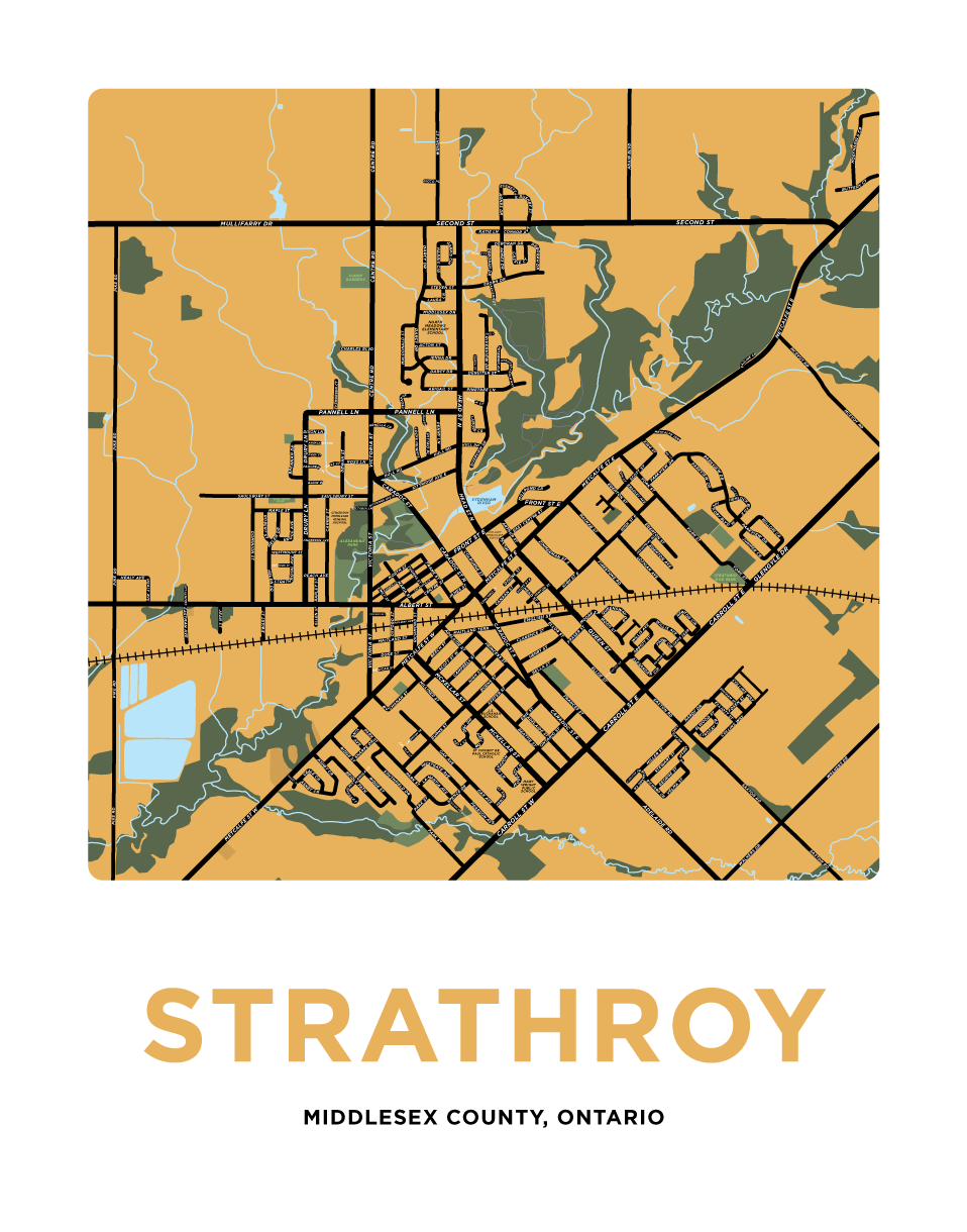 Strathroy Map Print – Jelly Brothers