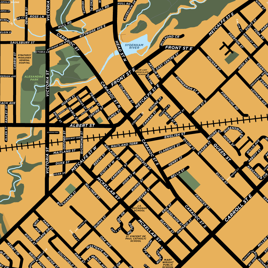 Strathroy Map Strathroy Map Print – Jelly Brothers