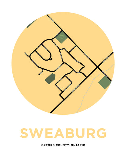 Sweaburg Map Print (Oxford County, Ontario)