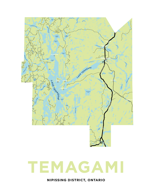 Temagami Map Print