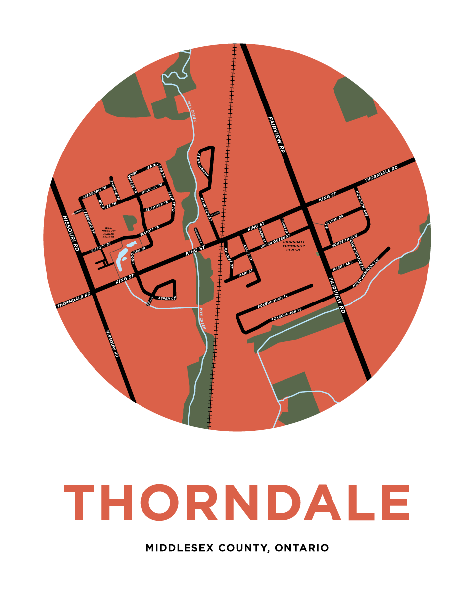 Thorndale Map Print