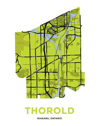 Thorold Map Print