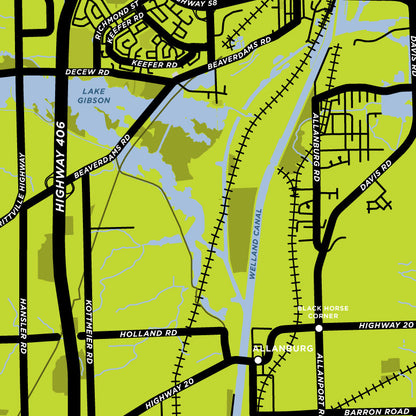 Thorold Map Print