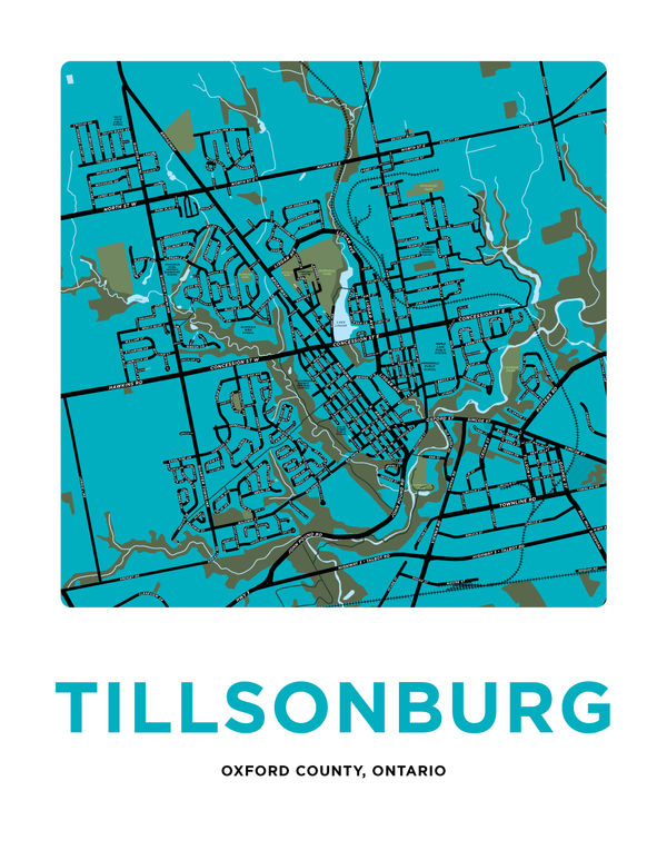 Tillsonburg Map Print Jelly Brothers