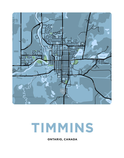 Timmins Map Print