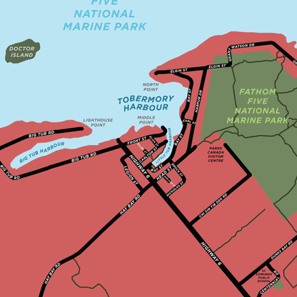 Tobermory Map Print