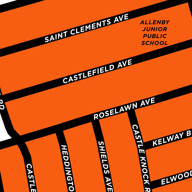 Allenby Neighbourhood Map Print