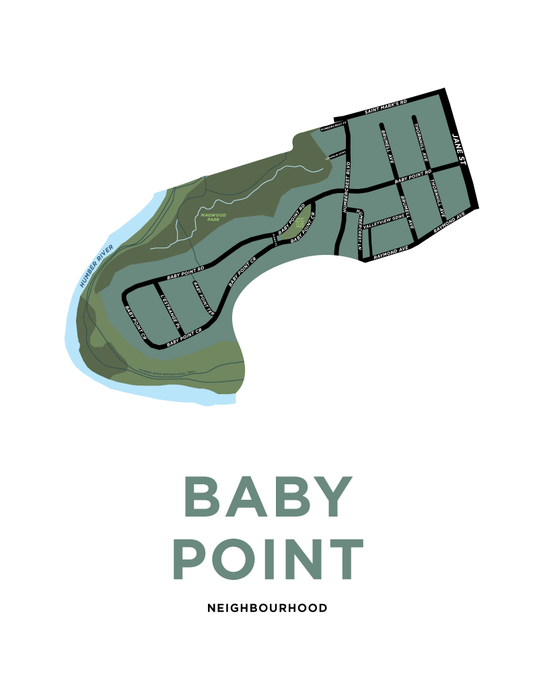 Baby Point Neighbourhood Map Print