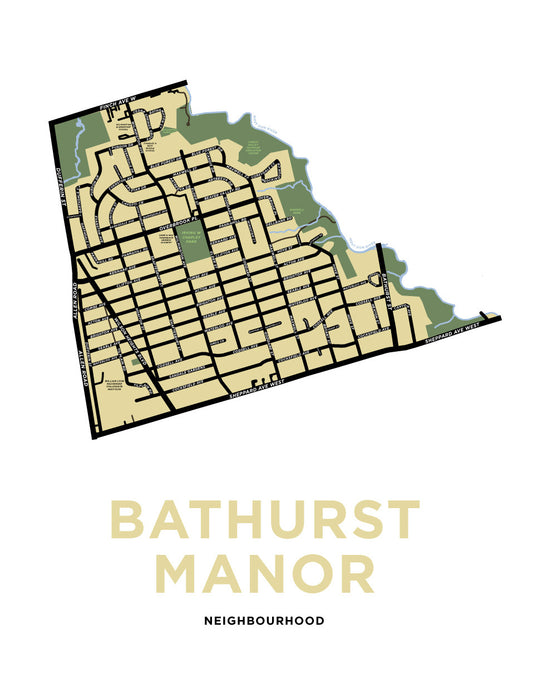 Bathurst Manor Neighourhood Map Print