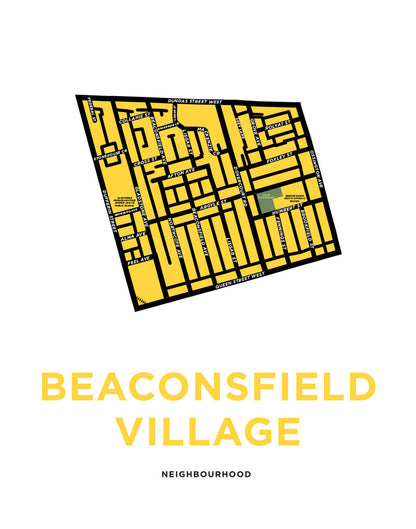 Beaconsfield Village Neighbourhood Map Print