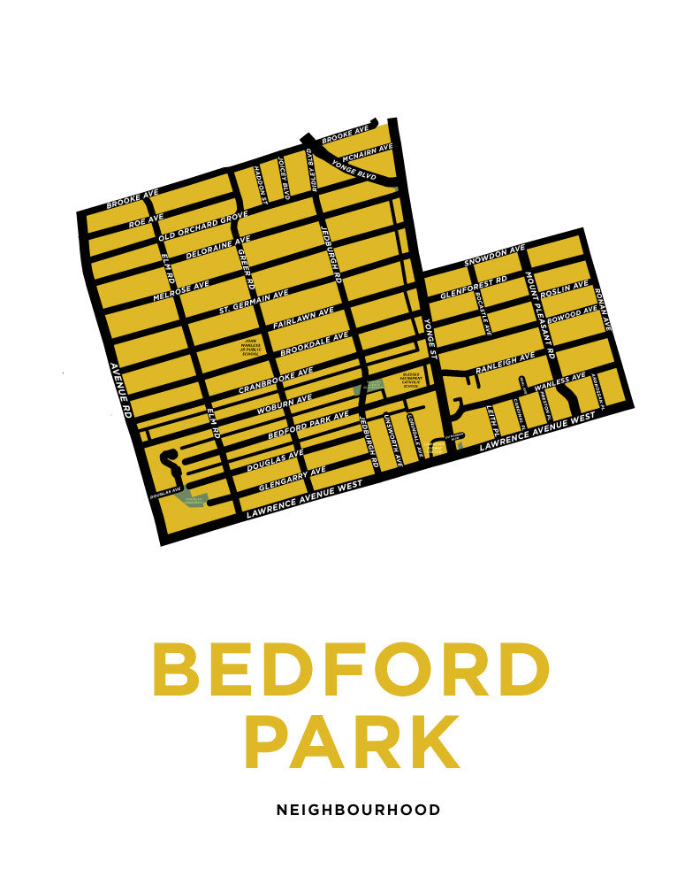 Bedford Park Neighbourhood Map Print