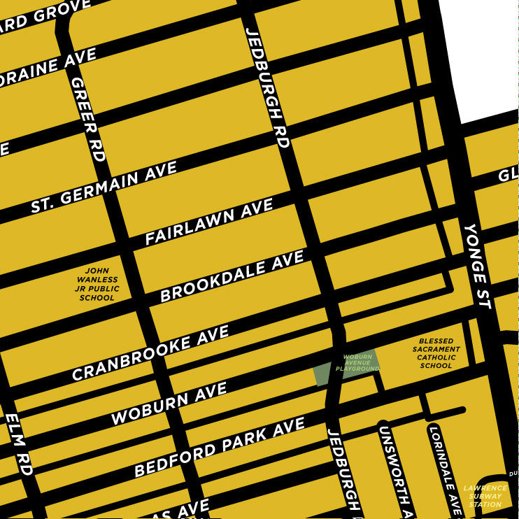 Bedford Park Neighbourhood Map Print