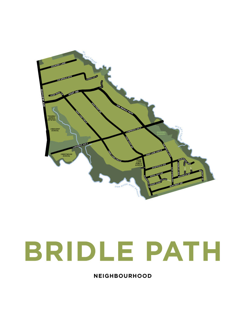 Bridle Path Neighbourhood Map Print