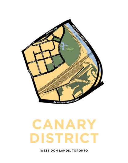 Canary District Map Print