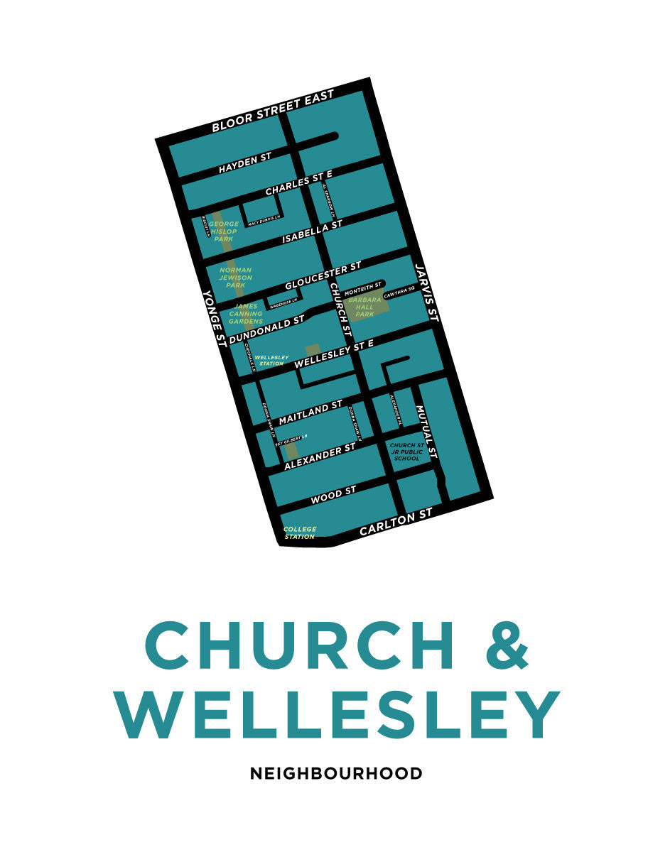 Church & Wellesley Neighbourhood Map Print