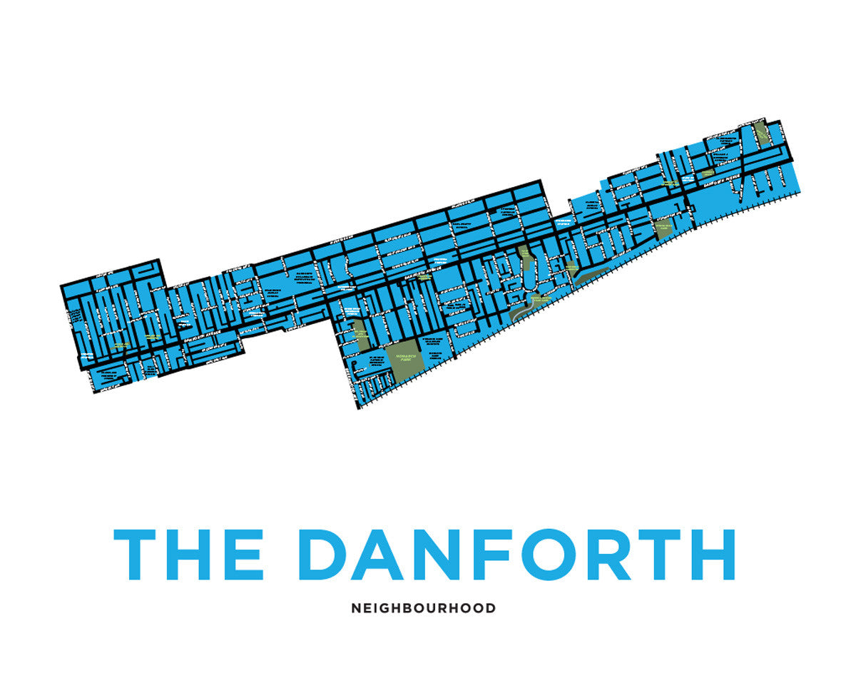 Danforth, The - Neighbourhood Map Print – Jelly Brothers