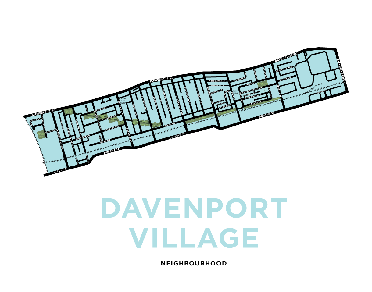 Davenport Village Neighbourhood Map Print