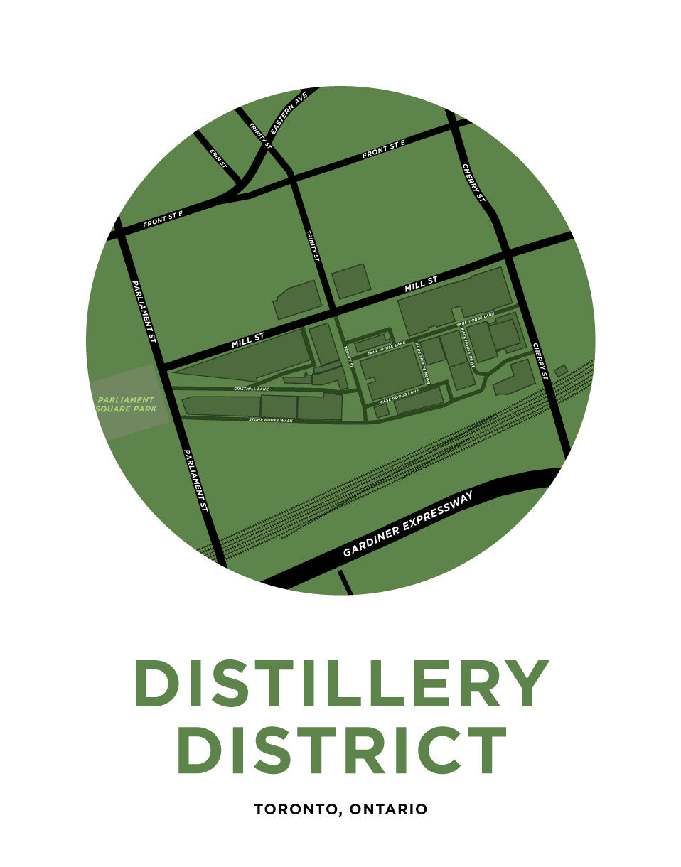 Distillery District Map Print