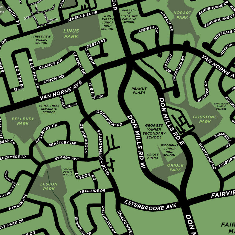 Don Valley Village Neighbourhood Map Print