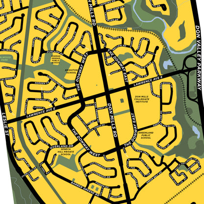 Don Mills Neighbourhood Map Print