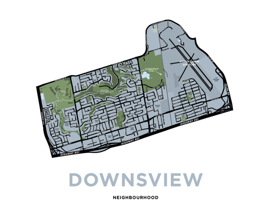 Downsview Map Print