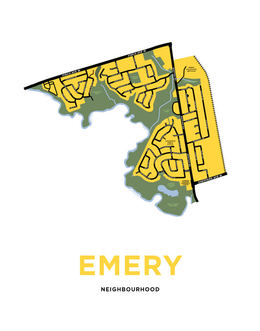Emery Neighbourhood Map Print