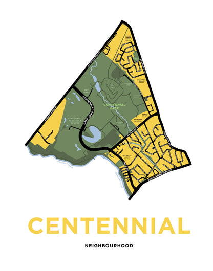 Centennial Neighbourhood Map Print (Etobicoke)