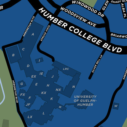 Humber College North Campus Map Print