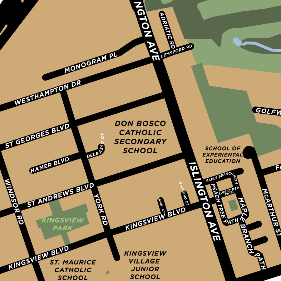 Kingsview Village Neighbourhood Map Print