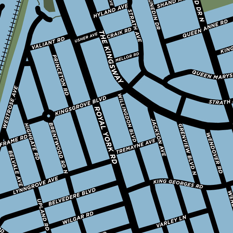 The Kingsway Neighbourhood Map Print