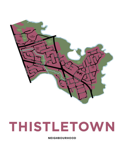 Thistletown Neighbourhood Map Print