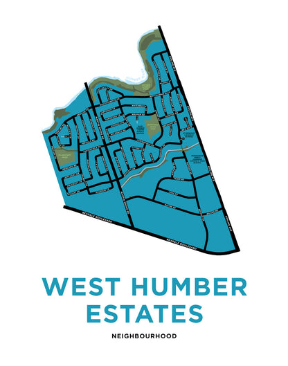 West Humber Estates Map Print