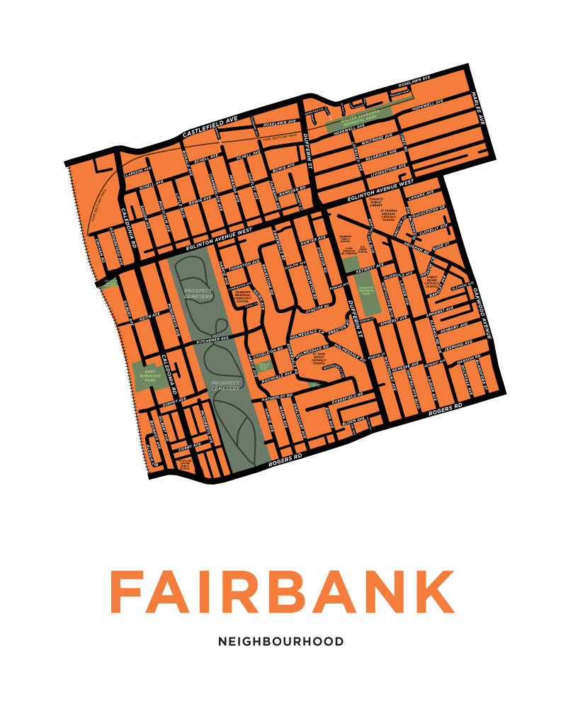 Fairbank Neighbourhood Map Print