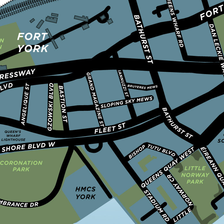 Fort York Neighbourhood Map Print