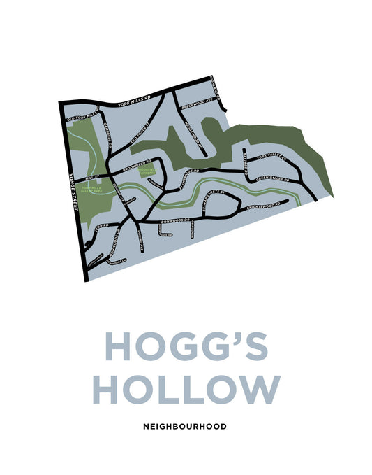 Hogg's Hollow Neighbourhood Map Print