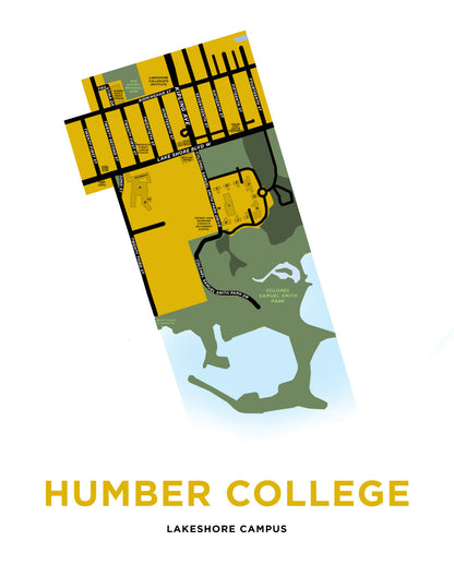 Humber College Lakeshore Campus Map Print