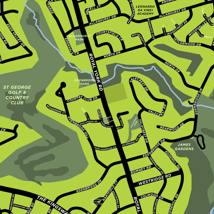 Humber Valley Village Map Print
