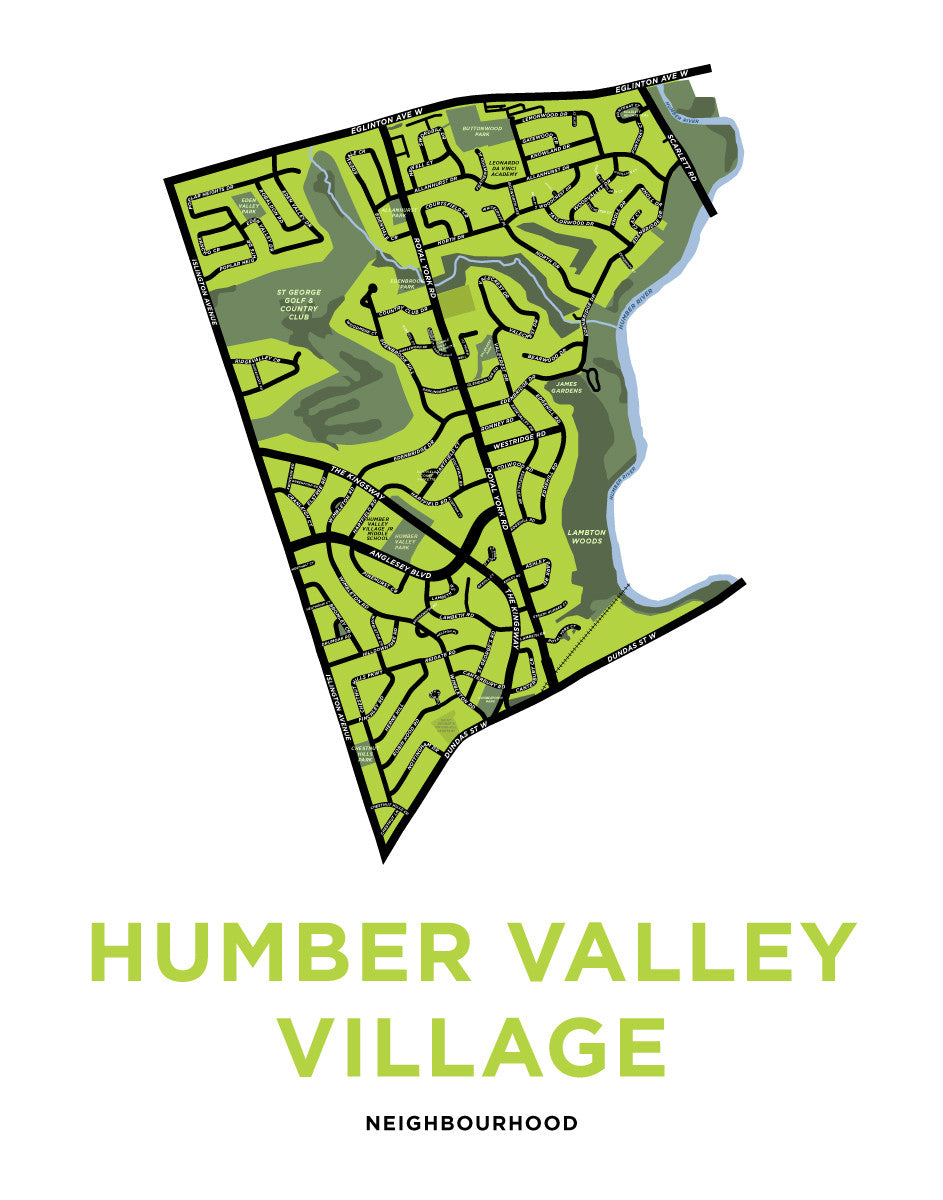 Humber Valley Village Map Print