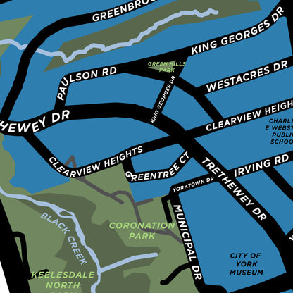 Keelesdale Neighbourhood Map Print