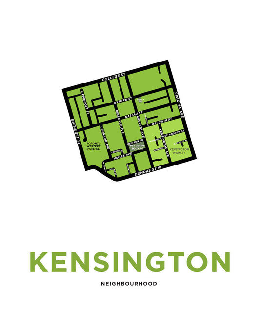 Kensington Neighbourhood Map Print