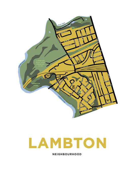 Lambton Neighbourhood Map Print