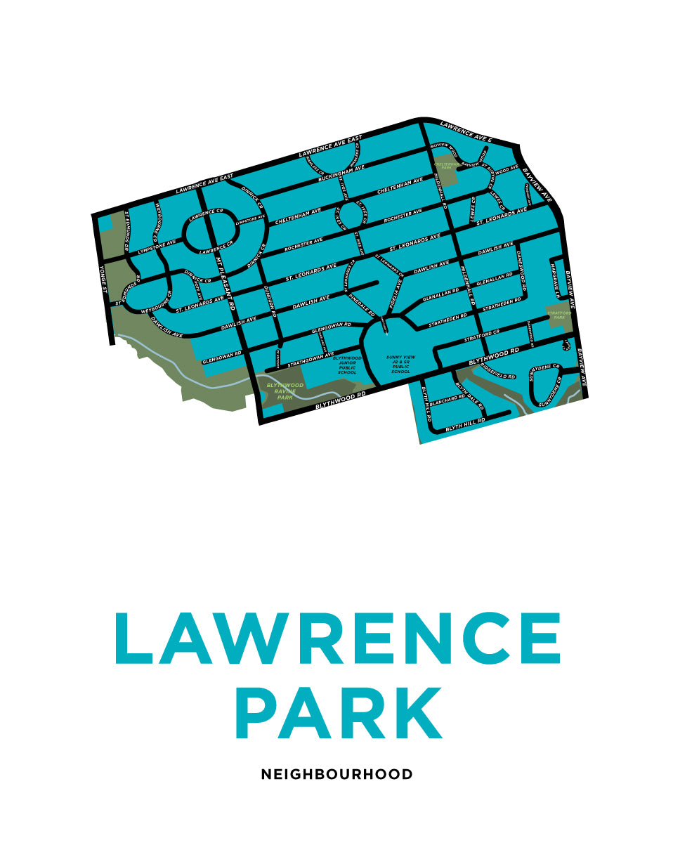 Lawrence Park Neighbourhood Map Print