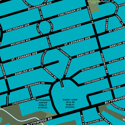 Lawrence Park Neighbourhood Map Print