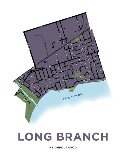 Long Branch Neighbourhood Map Print