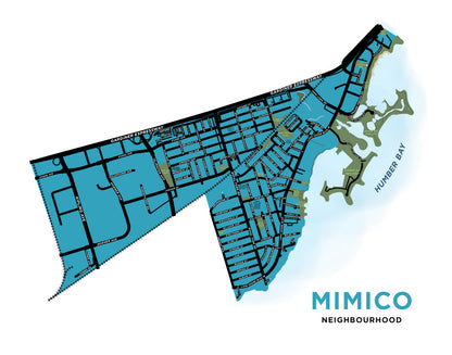 Mimico Neighbourhood Map Print