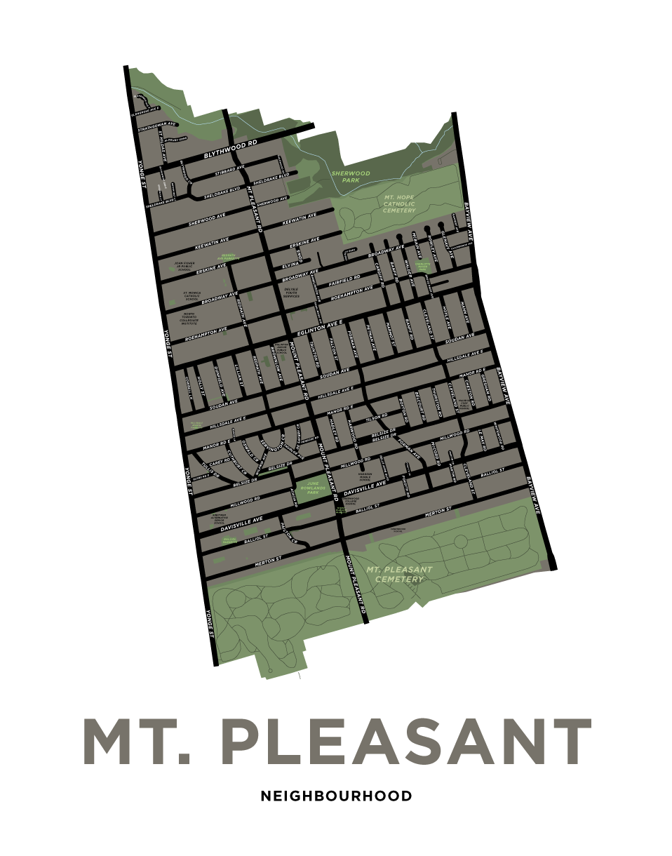 Mt. Pleasant Neighbourhood Map Print