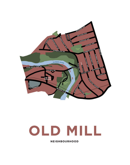 Old Mill Neighbourhood Map (Toronto)