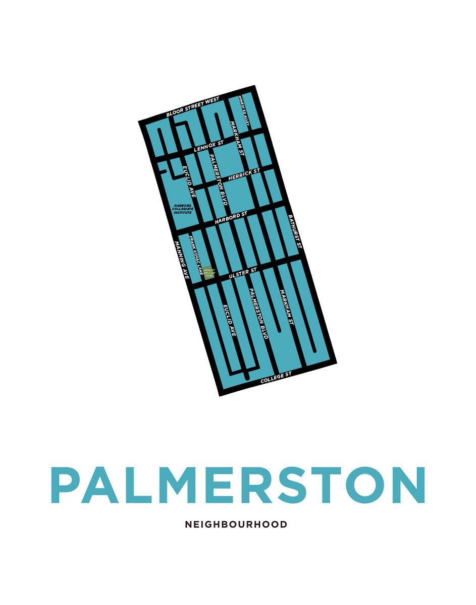 Palmerston Neighbourhood Map Print